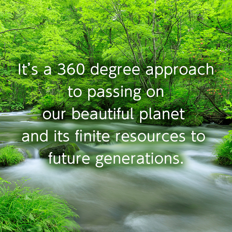 It’s a 360 degree approach to passing on our beautiful planet and its finite resources to future generations.