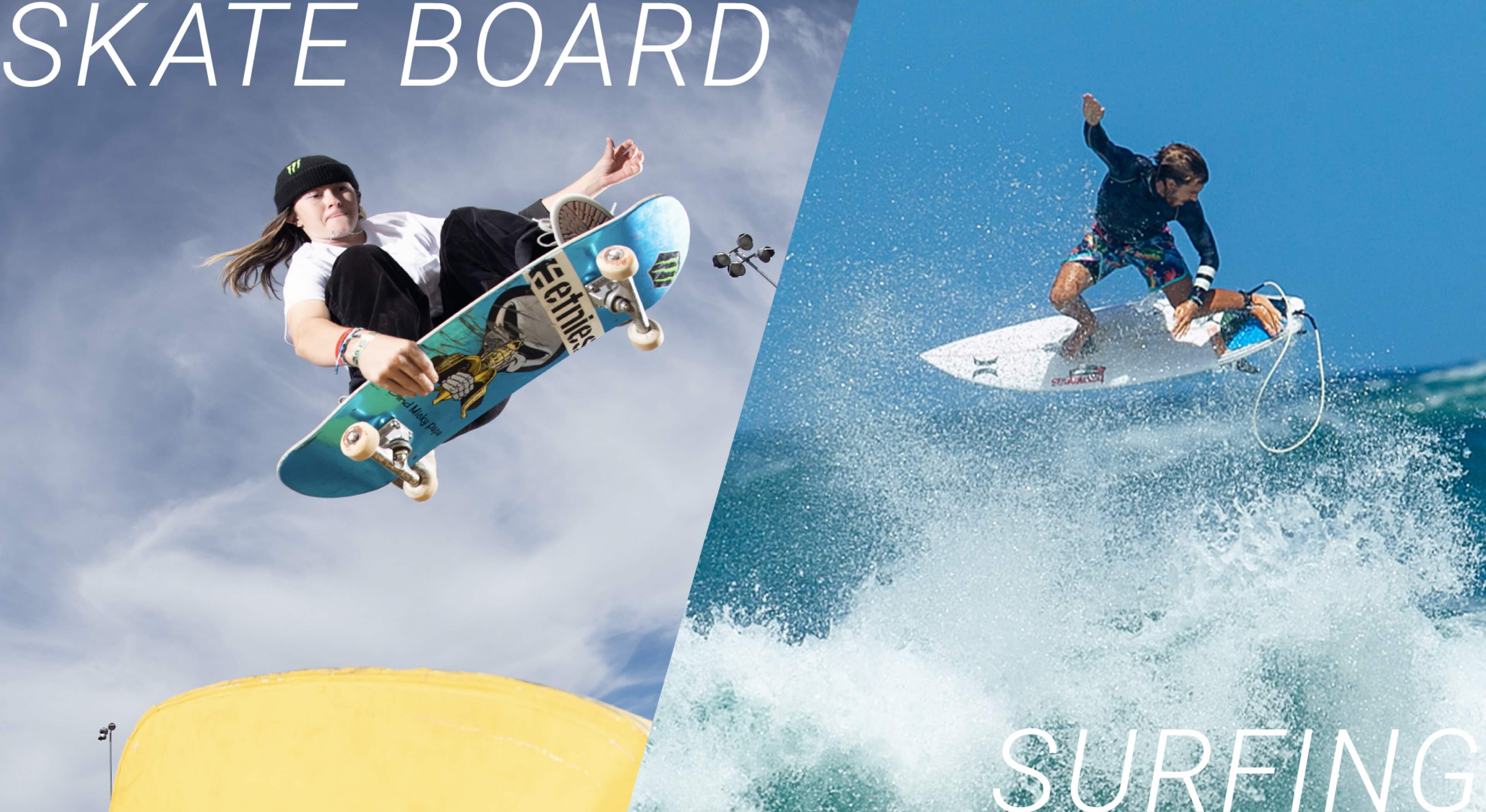 SKATE BOARD  SURFING