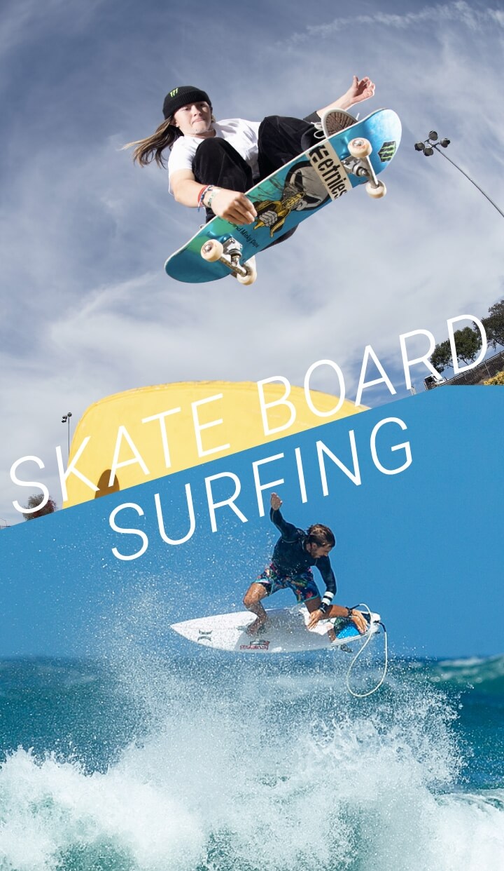 SKATE BOARD  SURFING